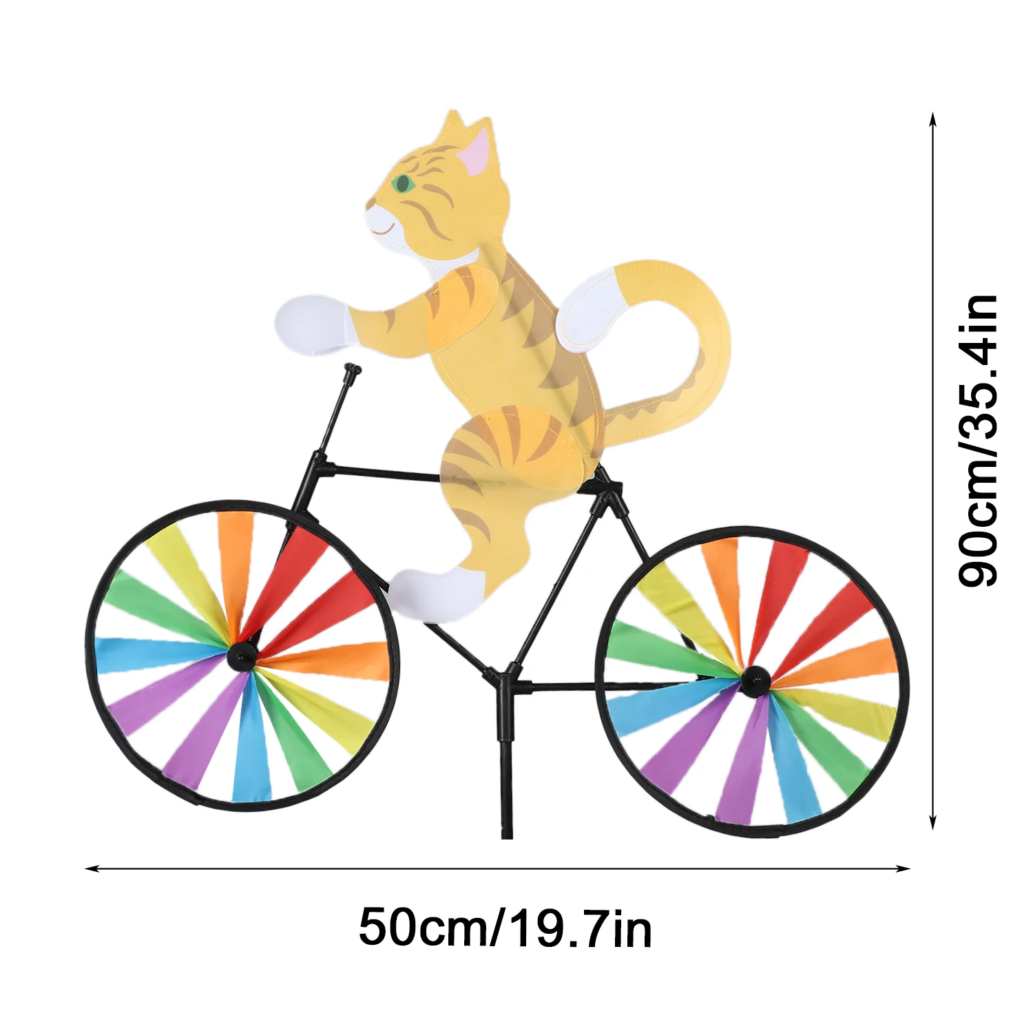 Cat On Bicycle Wind Spinner