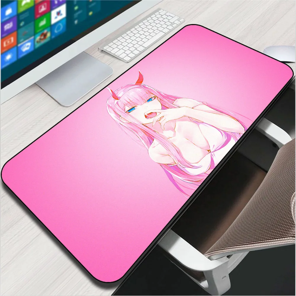 

XGZ Anime Zero Two Kawaii Mousepad Xxl Gamer Laptop Keyboard Mat Gaming Accessories Desktop Pad Darling In The Franxx Mouse Pad