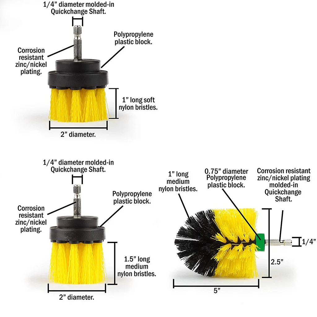 Щетка для чистки 6 шт. Затирка power Scrubber Чистящая Щетка Очиститель комбинированный набор инструментов набор кистей Инструмент Щетка Очиститель посуды щетки