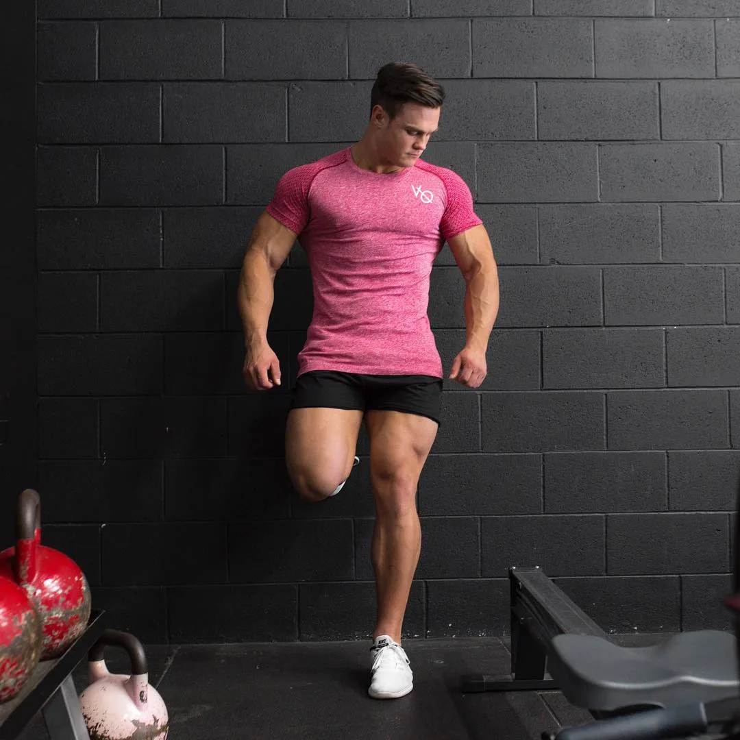 Muscle Brother, Летний Стиль, для мужчин, для фитнеса, спорта на открытом воздухе, облегающий, быстросохнущий, вырез лодочкой, дышащий, короткий рукав, от имени