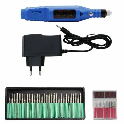 Blue-B AC 100-240V Мини электрическая шлифовальная машина, портативная электрическая шлифовальная машина для резьбы, DIY Набор для резьбы, аксессуары для электроинструментов - Цвет: Blue-B