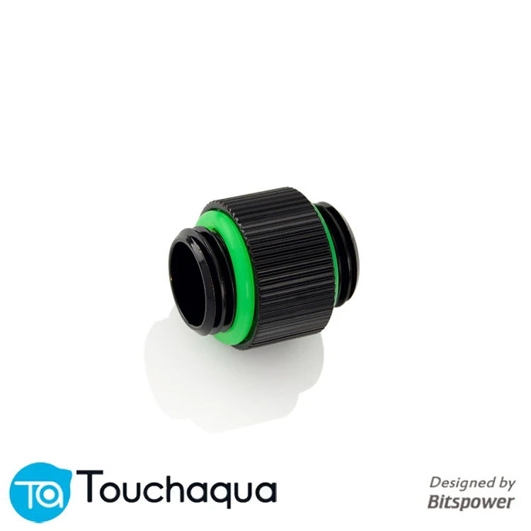 

Bitspower Touchaqua Dual G1/4" Extender Male to Male Fitting standard nipple black ,silver