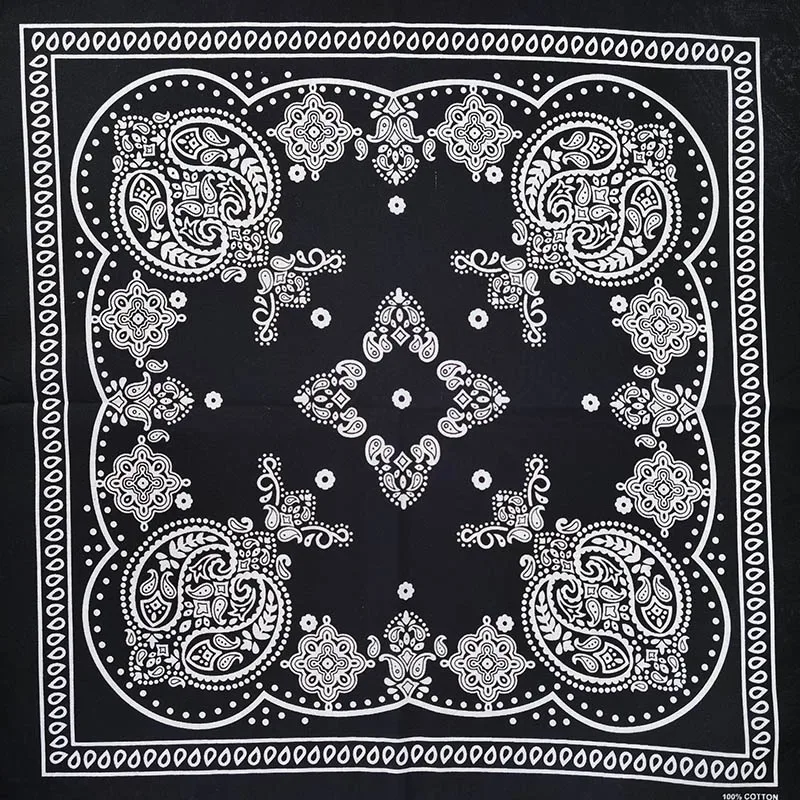 mens dress scarf New Design Fashion Hip Hop Cotton Bandana Square Cashew Scarf Headband Tie Dye Black Red Paisley Gifts For Women/Men/Boys/Girls mens navy scarf