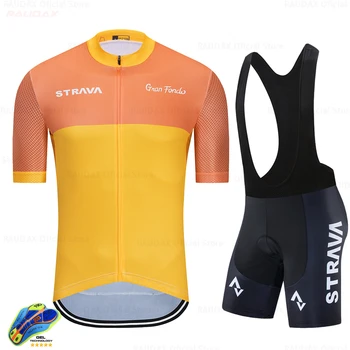 

Strava Cycling Clothing 2020 Summer Ropa De Ciclismo Hombre Upgrade Fabric Short Sleeve Bike Uniform Mtb Cycling Jersey Set
