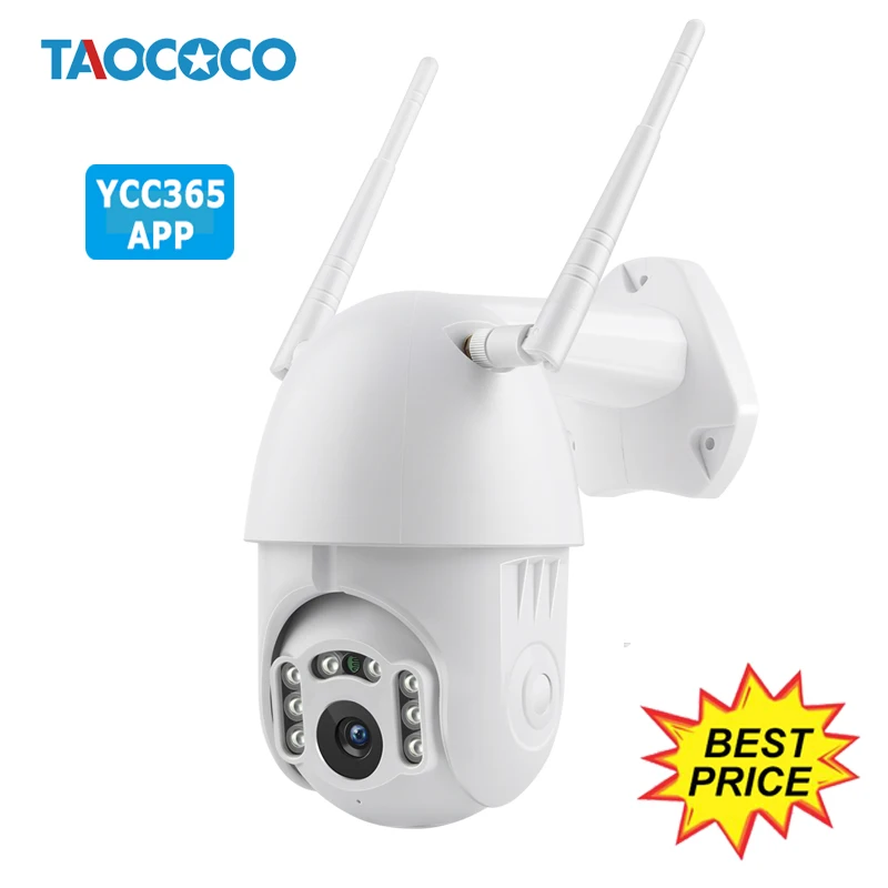 Baratos YCC365 Auto seguimiento impermeable HD IP Cámara al aire libre 1080P velocidad Domo vigilancia cámaras seguridad inalámbrica WiFi CCTV Cámara