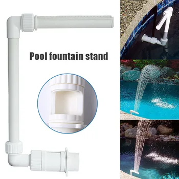 

NEW Adjustable Swimming Pool Waterfall Fountain Kit White Gardening Water Spray Tool PVC