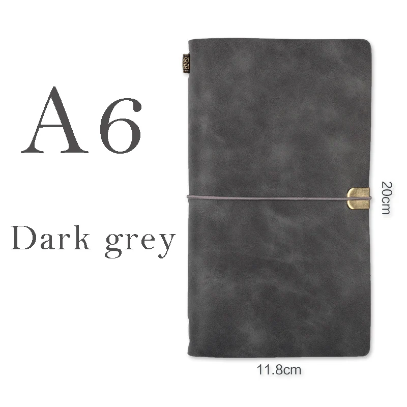 Calm gray Agenda Bullet Journal Planner A6 отрывная ручная книга ретро блокнот дневник бизнес-блокнот s может быть настроен - Цвет: Calm gray