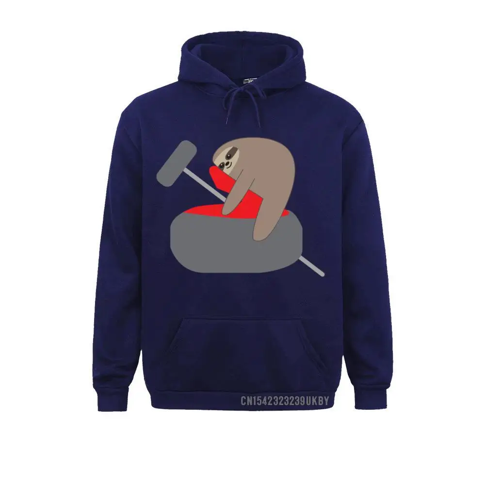 New Arrival Sloth Curling Shirt Funny USA Cute Team Sport Gift__A10505 Long Sleeve Sweatshirts Fall  Hoodies for Students Clothes Casual Sloth Curling Shirt Funny USA Cute Team Sport Gift__A10505navy