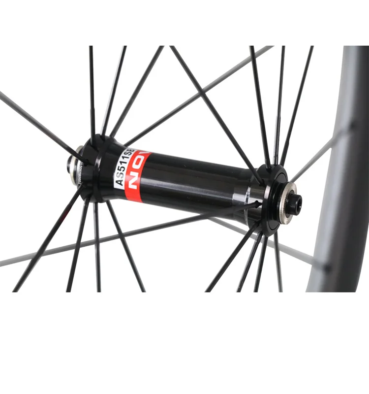 Clearance 700C carbon wheels China 40mm clincher road bike wheel with 25mm U shape rim Novatec straight pull hub Sapim CX-Ray spokes 1404g 13