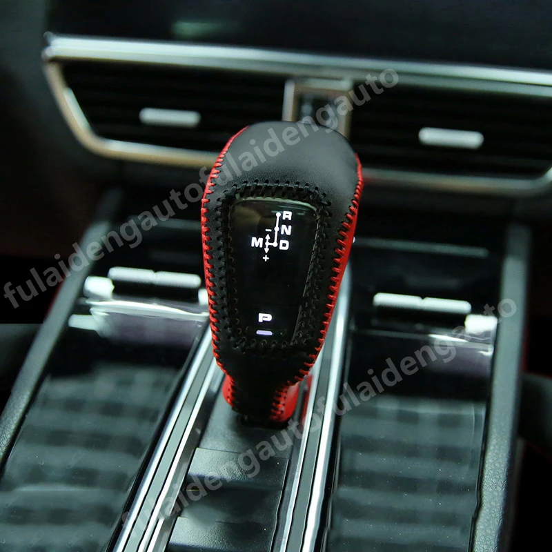 Для Porsche Cayenne- DIY автоматический кожаный чехол для рычага переключения передач отделка автомобильные аксессуары