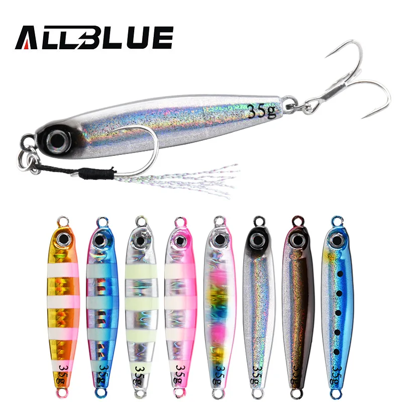 

ALLBLUE TRUENO Metal Spoon Cast Jig 35G Off Shore Spinning Casting Jigging Spoon Lead Sea Fishing Lure Artificial Saltwater Bait