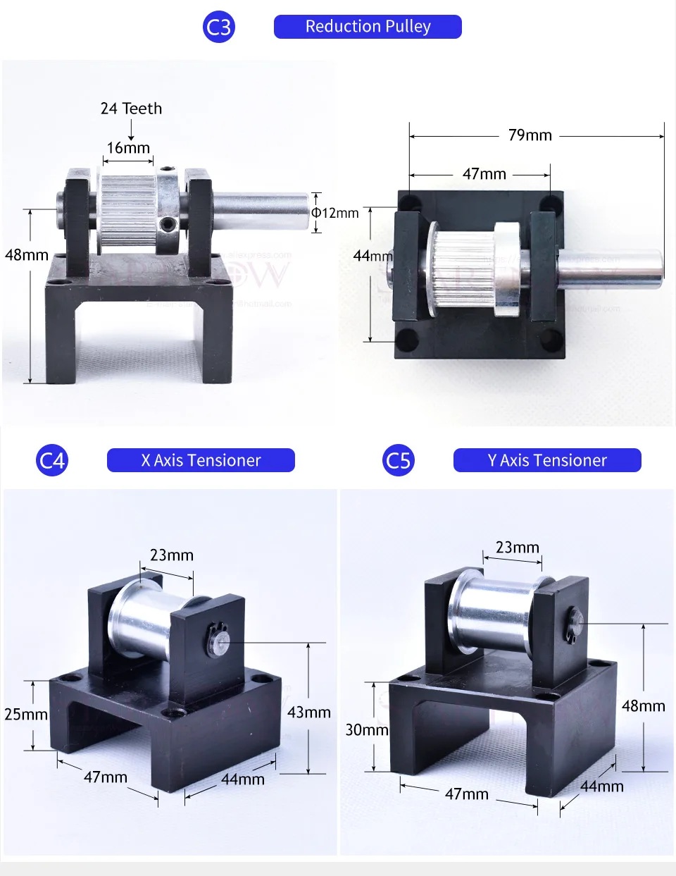 wall mounted woodworking bench Startnow Gear Base Kit: X Y Axis Tensioner 3M Reduction Pulley Box Idler Timing Synchronous Wheel Seat Fastener Mounting Bracket wood locator