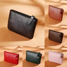 

2022 1PC Unisex Coin Purse New Lychee Pattern Zipper Solid Color PU Coin Bag Valentines Day Gifts clothing accessories
