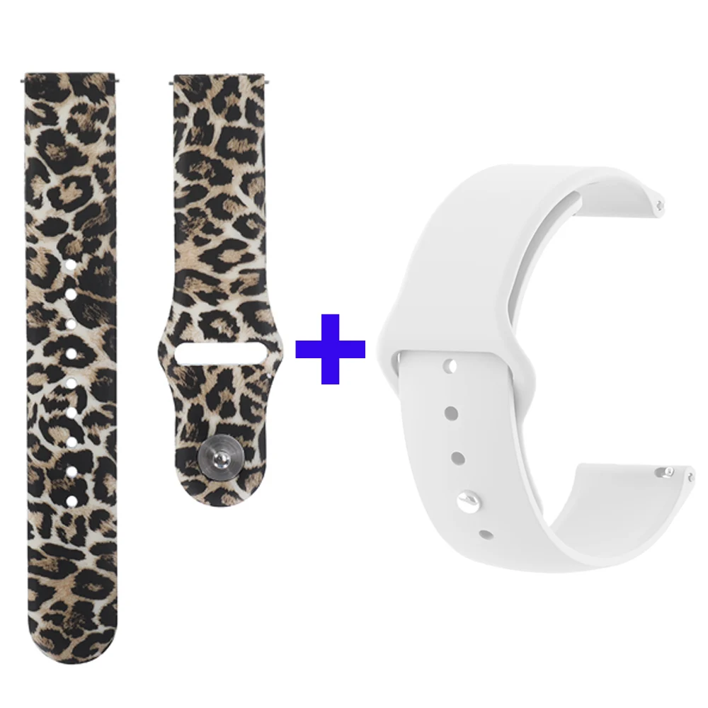 2 шт. ремешок для часов с розовыми цветами для Amazfit Bip/GTR 42Mmm samsung gear S2 classic/gear Sport/Galaxy Watch 42 мм ремешок для часов