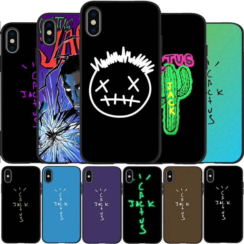 Модный черный силиконовый чехол cactus jack hiphop для IPhone 12 Mini 11 Pro Max XR XS XSMax X 5 5S SE 2020 6 7 8 Plus