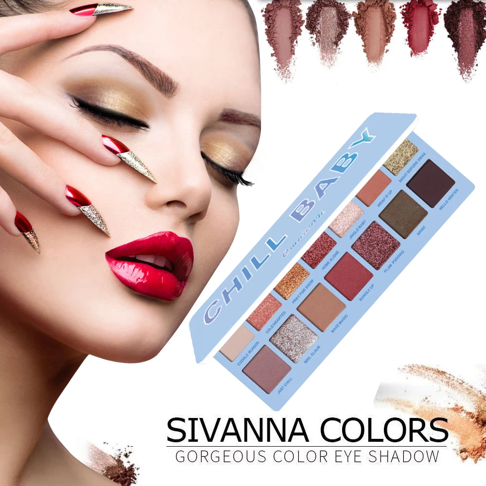 

CmaaDu 14 Color Shining Eyeshadow Palette Makeup Glitter Pigment Eye Shadow Pallete Waterproof Lasting Makeup Cosmetics TSLM2