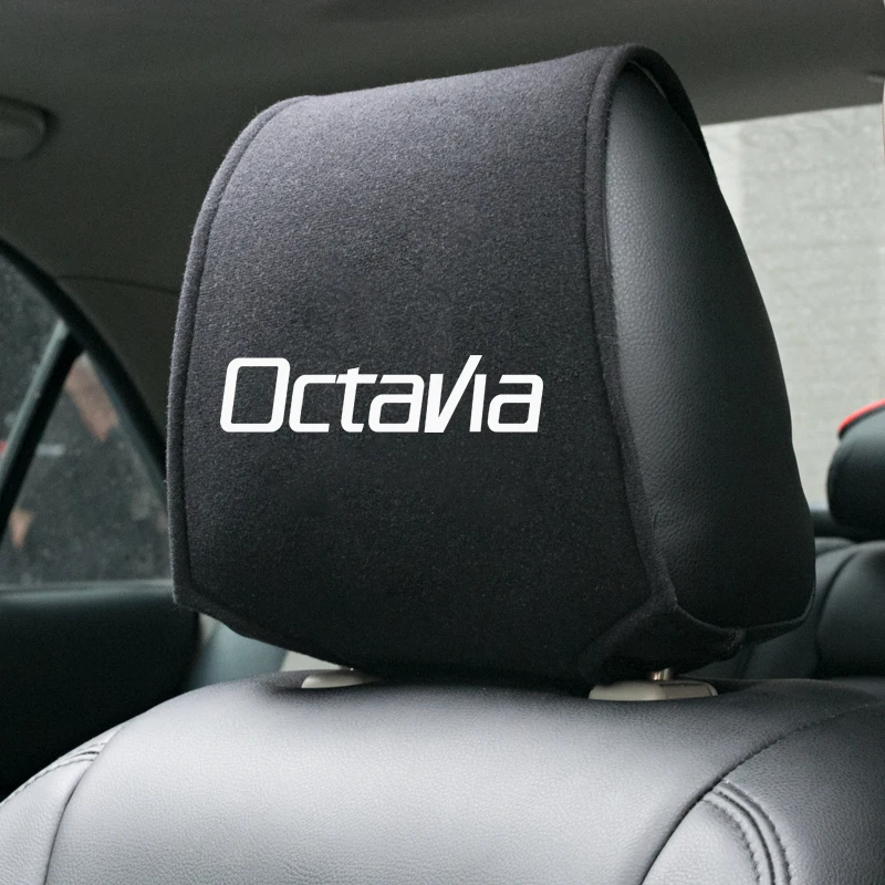 

1PCS Hot car headrest cover fit for Skoda Octavia A5 A7 RS Fabia Superb Accessories Car-Styling