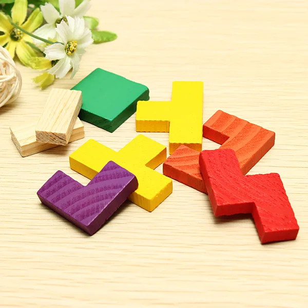 Красочные деревянные Tangram головоломки головоломка тетрис дошкольного волшебства детские развивающие игрушки для детей