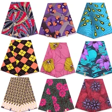 Анкара Африканский воск настоящий голландский воск ткань полиэстер Швейные Платья материал 6 ярдов/одна штука Z001