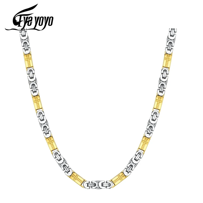 

EyeYoYo Fashion Personality Men's Titanium Cross Simplicity Steel Necklace