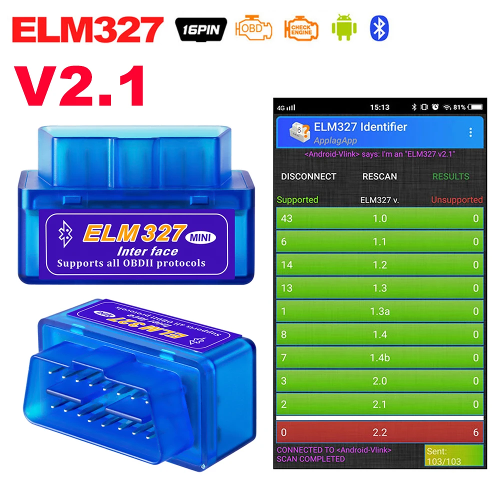 

Super Mini ELM327 Bluetooth V2.1 OBD2 Car Diagnostic Tool ELM 327 Bluetooth For Android/Symbian For OBDII Protocol