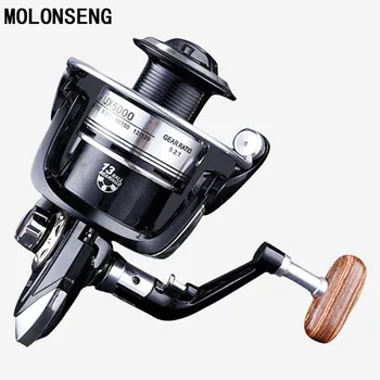 

MO LON SENG 13 Fishing Reel 1000 2000 3000 4000 5000 5.2:1 6000 7000 4.7:1 Metal Head Spining Reel Ocean Rock Fishing Wheel JX