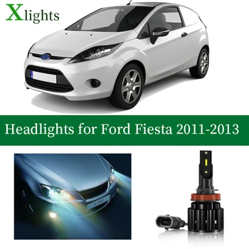 

Xlights Bulb For Ford Fiesta 2011 2012 2013 Led Headlight Low High Beam Canbus Headlamp Lamp Light Accessories 12V 24V 6000K