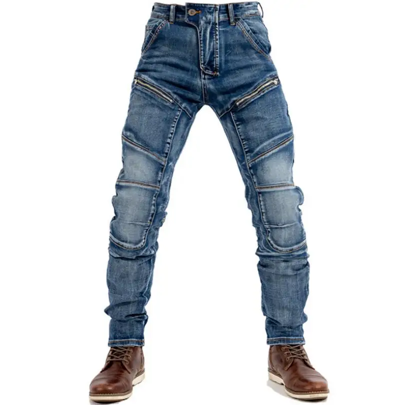 

Mens Motorcycle Jeans Wearable Motorcycle Motorbike Moto Trousers Touring Racing Riding Denim Pants Man Trousers w263