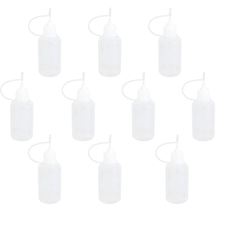 

10 Pcs 30ml Needle Tip Empty Plastic Squeezable Dropper Bottle Liquid Storage