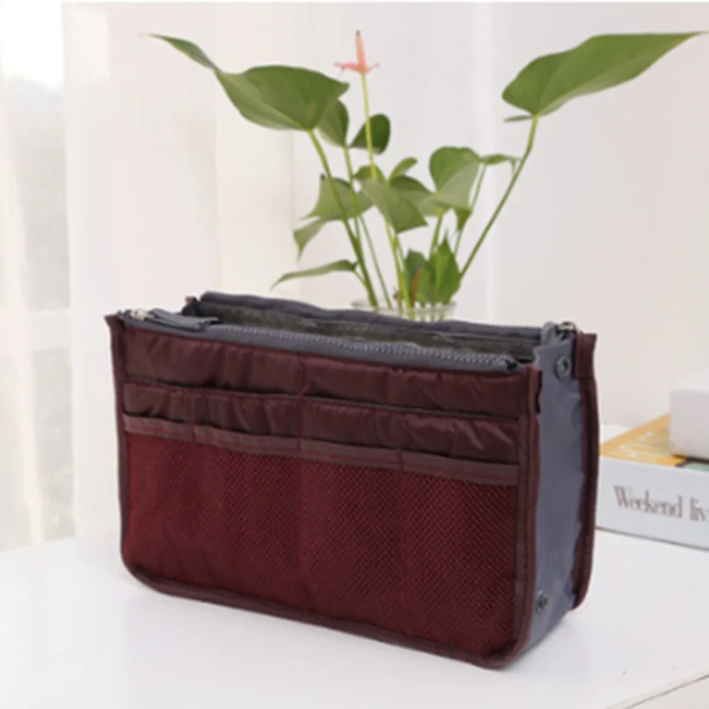 Red Fashion Portable Women's Cosmetic Bag Make Up Bag Pouch Storage Organizer Makeup Case Casual Travel Handbag Cosmetic Travel Bag - Цвет: Red