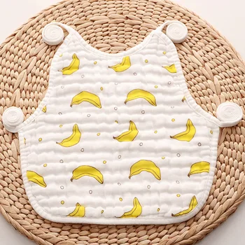

30*30cm Reusable Washable Gauze Baby Bibs Burp Cloth Print Arrow Wave Triangle Adjustable Meal Bib Infant