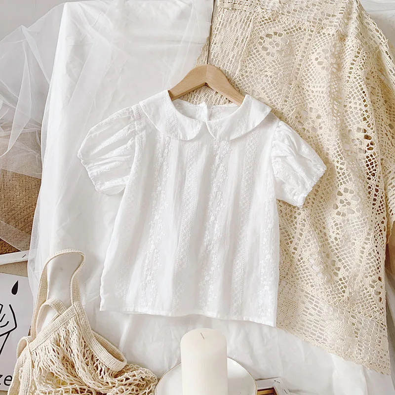 Girl Cute Summer Blouse Kids Children Short Sleeve Shirt