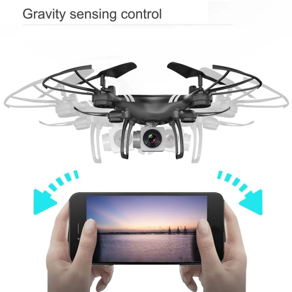 KY101 Радиоуправляемый Дрон с камерой HD 0.3MP 2MP широкоугольный объектив Wi-Fi FPV Квадрокоптер удерживающий высоту Безголовый режим Голосовое управление вертолет