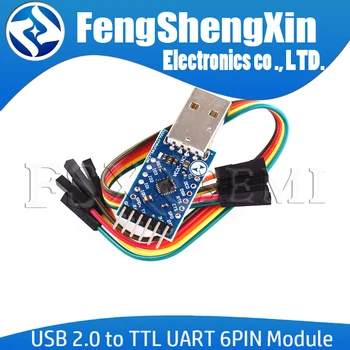 

USB 2.0 to TTL UART 6PIN Module Serial Converter CP2104 PRGMR Replace CP2102 With Dupont Cables