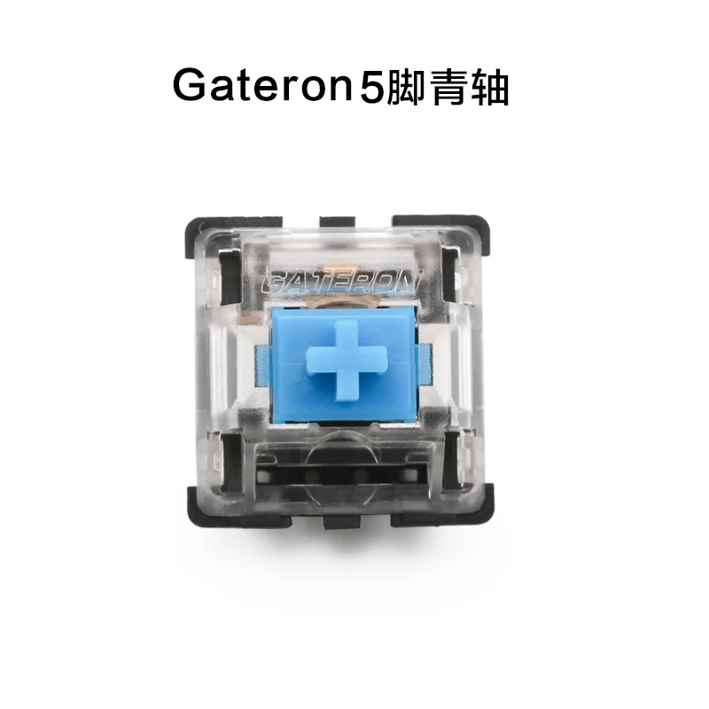 Механическая клавиатура Gateron switch 5 контактов прозрачный чехол синие красные