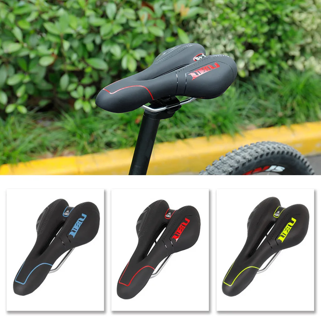 

Waterproof Mountain Road Bike Hollow Saddle Soft Comfortable Seat =accessories Sports Soft Cycling Saddle Men Women Bike Seat