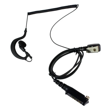

PTT MIC G Shape Earpiece Headset for Sepura STP8000 Walkie Talkie Ham Radio Hf Transceiver