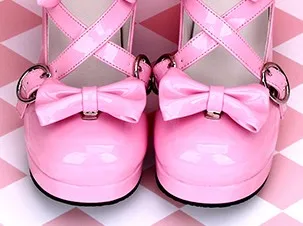 Bright Pink Новинка; обувь Лолиты в японском стиле; обувь для костюмированной вечеринки в стиле аниме; обувь принцессы для девочек; женская обувь на высоком каблуке с бантом - Цвет: Bright Pink