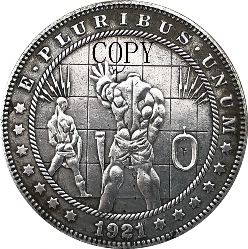 Хобо никель 1921 D сша Морган доллар Монета КОПИЯ Тип 124|Безвалютные монеты| |