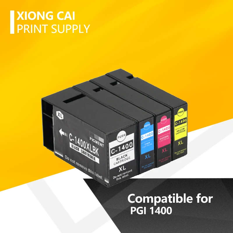 4X XiongCai совместимые чернильные картриджи для Canon PGI 1400 MAXIFY MB2040 MB2340 MB2140 MB2740 принтеры