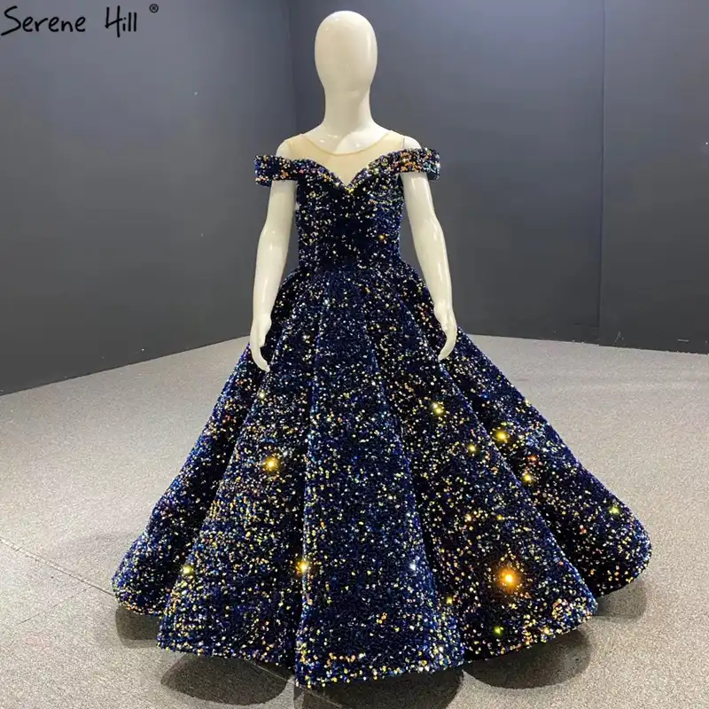 blue and gold flower girl dresses