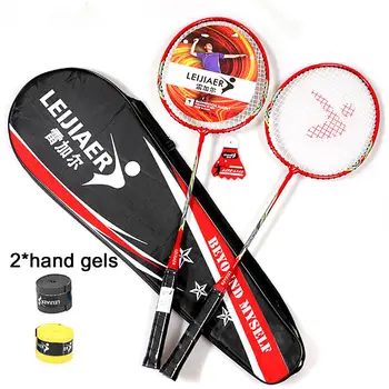 

2PCS Badminton Rackets Set Aluminm Alloy Ultralight Double Badminton Racquets Sports On For Beginner Playing Badminton With Bag