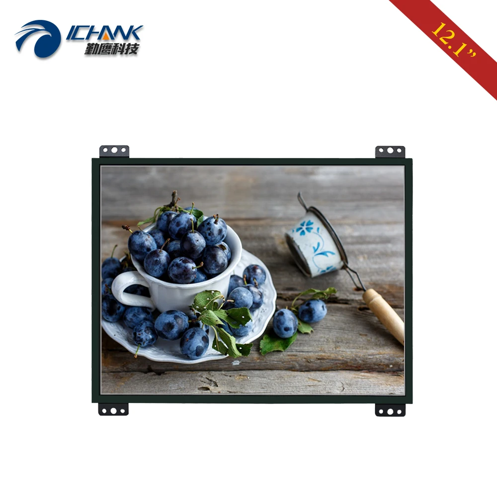 K120TN DV2/12 1 дюйма 1024x768 4:3 металлический корпус открытая рамка DVI монитор/12 дюймов VGA