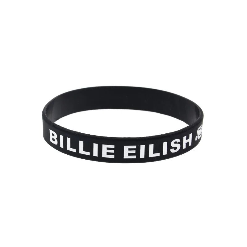 OBH 50 шт. черный и белый Billie Elilish силиконовый браслет для любителей музыки