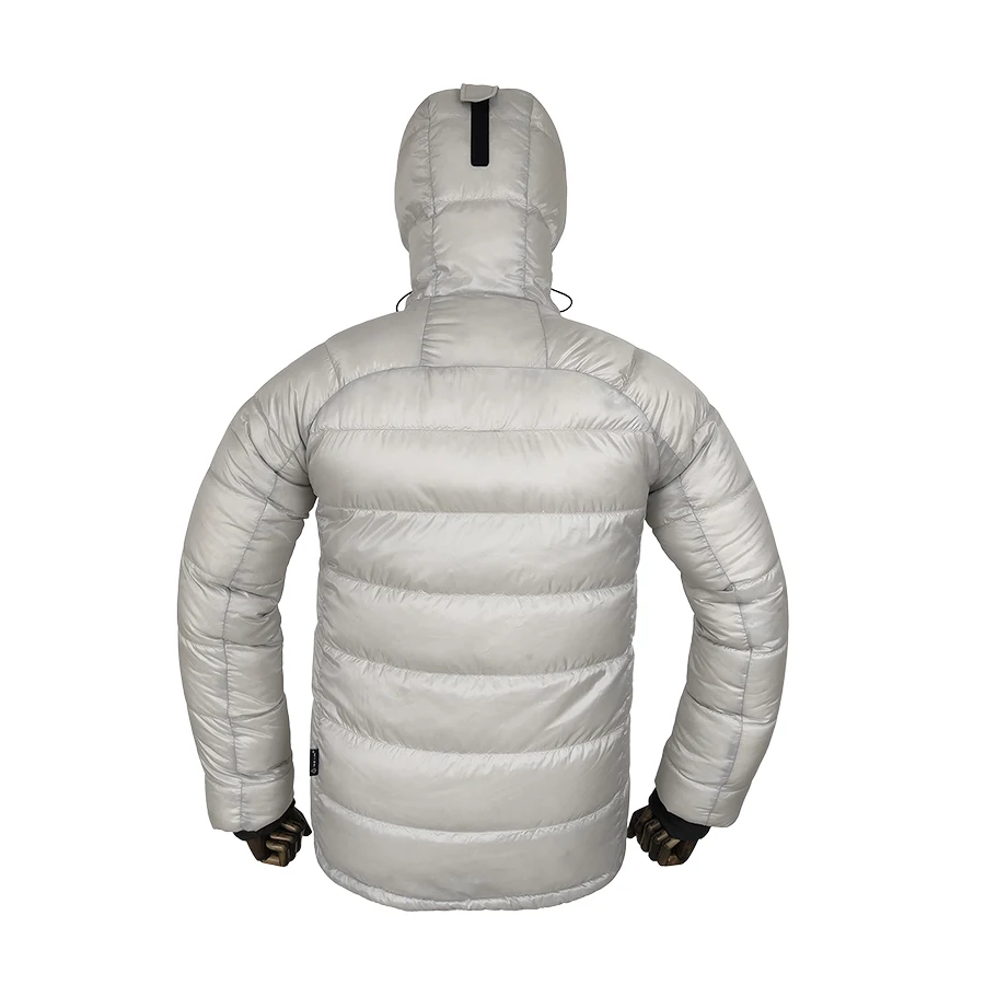Ледяное пламя IF922 для мужчин и женщин Легкий с капюшоном 90% белый гусиный пух пуховая куртка зимнее пальто полная молния открытый кемпинг
