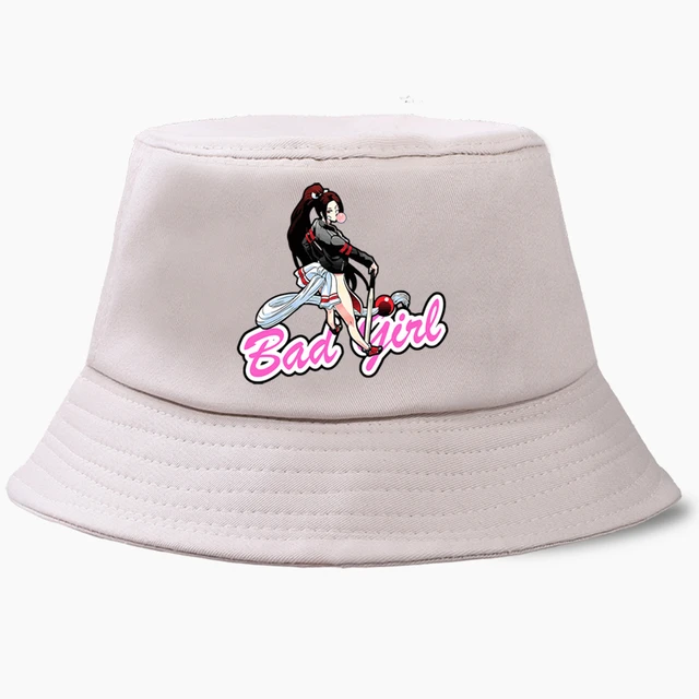 Anime Girl Bad Girl Fashion Harajuku Panama Bucket Hat Women Fishing Hats  Bob Panamas Fisherman Cotton