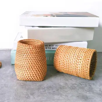 

Rattan Chopstick Tube Table Knife and Fork Tableware Storage Box Household Storage Basket Tea Set Storage Tube