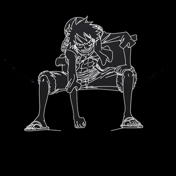 

One Piece Luffy 3D LED RGB Night Light 7 Color Change Desk Light Action Figures 2280 Kids Home Christmas Toys