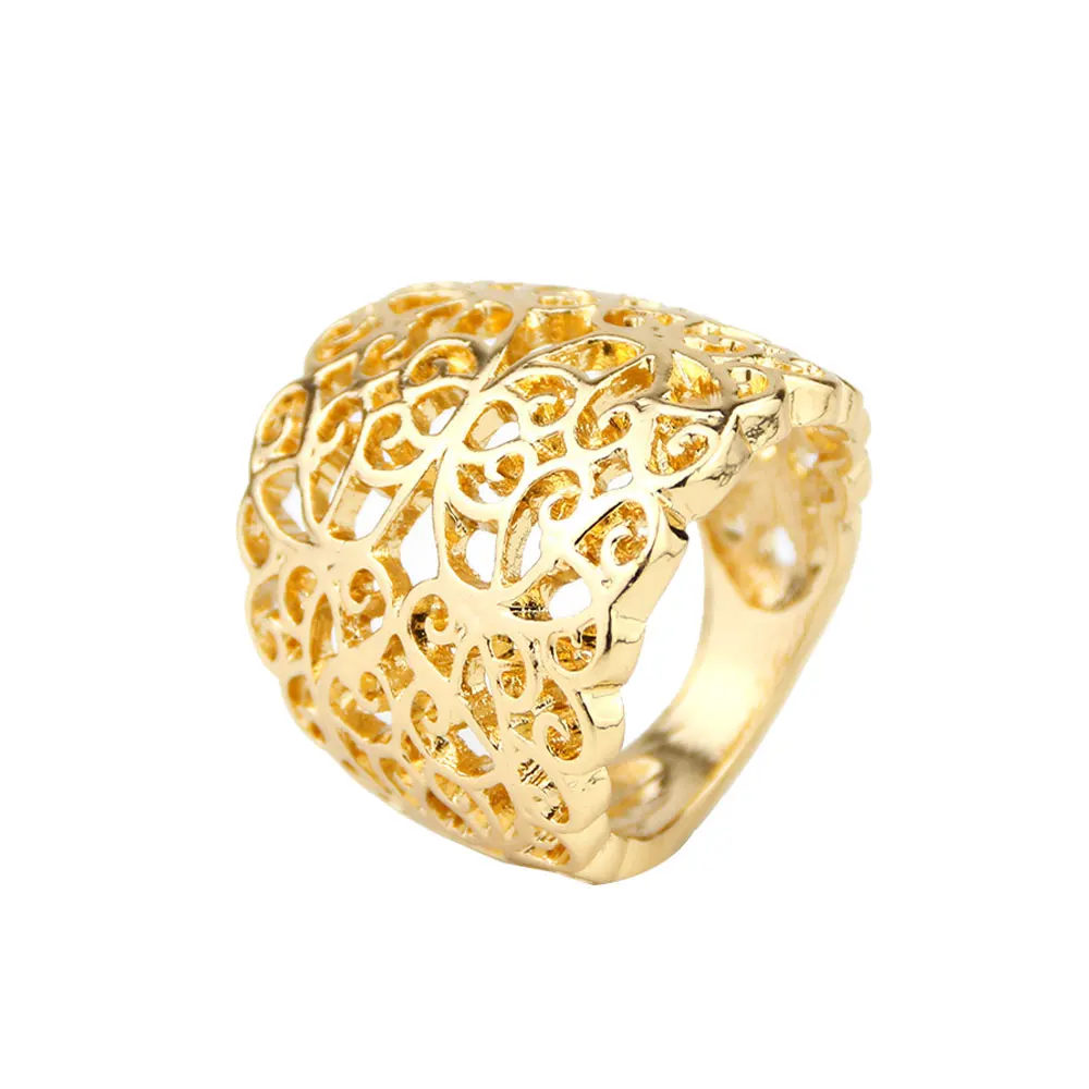 2021 Cluster Rings Sunspicems Chic Morocco Gold Color Metal Ring For