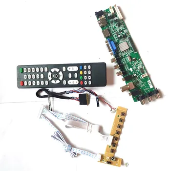 

Fit B140XTN01.3 B140XTN02.0/2 1366*768 screen upgrade 40 pin LVDS 3663 TV digital AV HDMI VGA USB DVB LCD drive board DIY Kit